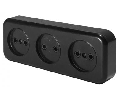 Купить Розетка 3-местная Stekker PST16-50-20 (RA 16-344-Ч) 39700 Розетка 3-местная Stekker PST16-50-20 (RA 16-344-Ч) 39700