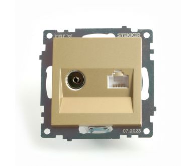 Купить Розетка TV + компьютерная RJ-45 Stekker Катрин GLS00-7106-08 49230 Розетка TV + компьютерная RJ-45 Stekker Катрин GLS00-7106-08 49230