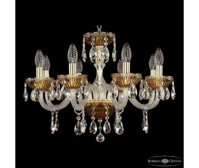 Купить Подвесная люстра Bohemia Ivele Crystal 5417/8/195 G Amber/M-1G Подвесная люстра Bohemia Ivele Crystal 5417/8/195 G Amber/M-1G