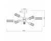 Люстра на штанге iLamp Evolution 15609-6 AN+CL
