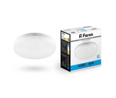 Купить Лампа светодиодная Feron GX53 9W 6400K Таблетка Матовая LB-452 25867 Лампа светодиодная Feron GX53 9W 6400K Таблетка Матовая LB-452 25867