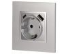 Розетка со шторками с USB type-A+C Эра Elegance 14-4108-03 Б0067741