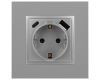 Розетка со шторками с USB type-A+C Эра Elegance 14-4108-03 Б0067741