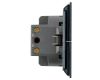Выключатель 2-клавишный (механизм) Stekker Мия 250В 10А RSW10-3104-05 черный бархат 50443