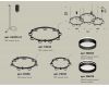 Комплект подвесного светильника Ambrella Light Techno Ring XR92092200 (A9209x3, C9242, C9238, C9232, N8462, N8478)
