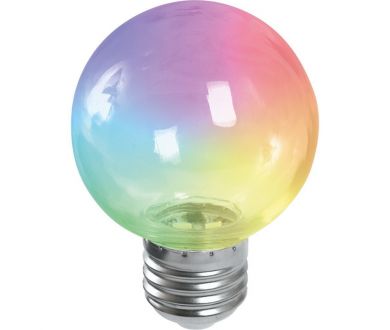 Купить Лампа светодиодная Feron LB-371 шар прозрачный E27 3W RGB плавная смена цвета 38133 Лампа светодиодная Feron LB-371 шар прозрачный E27 3W RGB плавная смена цвета 38133