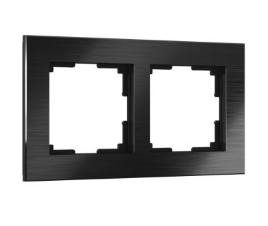 Купить Рамка Werkel Aluminium на 2 поста черный алюминий W0021708 4690389158056 Рамка Werkel Aluminium на 2 поста черный алюминий W0021708 4690389158056