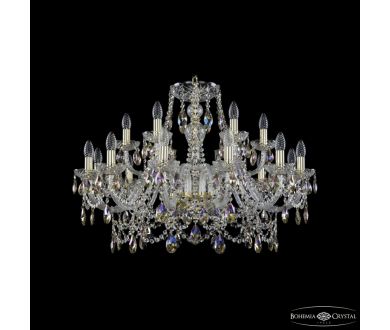 Купить Подвесная люстра Bohemia Ivele Crystal 1411/12+6/300 G K801 Подвесная люстра Bohemia Ivele Crystal 1411/12+6/300 G K801