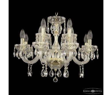 Купить Подвесная люстра Bohemia Ivele Crystal 5417/8+4/195 G Clear/M-1G Подвесная люстра Bohemia Ivele Crystal 5417/8+4/195 G Clear/M-1G