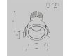 Встраиваемый светильник Maytoni Technical Dip Hight DL123-10W-3K-B