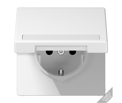 Купить Розетка Schuko с крышкой Jung LS1520BFNAKLWW Розетка Schuko с крышкой Jung LS1520BFNAKLWW