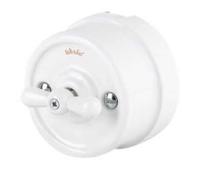 Купить Переключатель Werkel одноклавишный Retro белый W5612001 4690389166709 Переключатель Werkel одноклавишный Retro белый W5612001 4690389166709
