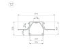 Профиль Arlight Arlight LINIA32-FANTOM-MID-2000 ANOD (Алюминий) 058472