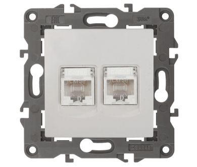Купить Розетка ЭРА Elegance 2XRJ45 14-3108-01 Б0034308 Розетка ЭРА Elegance 2XRJ45 14-3108-01 Б0034308