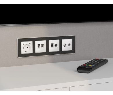 Купить Лицевая панель Alfa (Белый матовый) для компьютерной/телефонной + TV розетки RJ-45/RJ-11 Quant Ambrella Volt AP1325 Лицевая панель Alfa (Белый матовый) для компьютерной/телефонной + TV розетки RJ-45/RJ-11 Quant Ambrella Volt AP1325