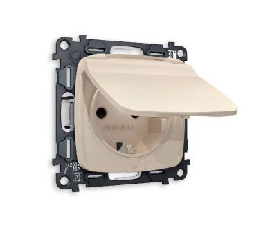 Купить Комплект механизма розетки с/з со шторками и крышкой Ambrella Volt Omega MO328010 Комплект механизма розетки с/з со шторками и крышкой Ambrella Volt Omega MO328010