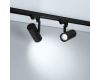 Трековый трехфазный светильник Arlight LGD-URANUS-4TR-R75-18W/25W Warm3500-MIX (BK, 20-50 deg, side holder, 230V) (IP20 Металл) 055807