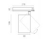 Трековый трехфазный светильник Quattro LED с управлением TRIAC Lightstar Alta Base A5347TRIAC