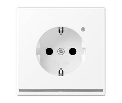 Купить Розетка Schuko с LED подсветкой Jung LS1520-OWWMLNW Розетка Schuko с LED подсветкой Jung LS1520-OWWMLNW