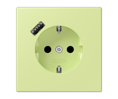 Купить Розетка 2K+З USB Typ A Jung LC1520-18A222 Розетка 2K+З USB Typ A Jung LC1520-18A222