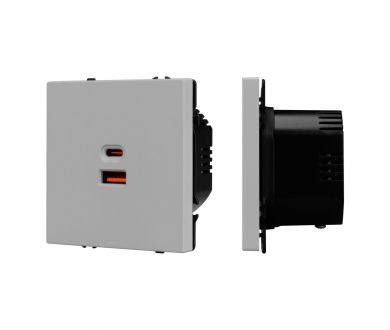 Купить Механизм розетки Arlight с быстрой USB зарядкой SCT-NOBE-MUAC-SFPL-FC-IS (65W, QC3) 059447 Механизм розетки Arlight с быстрой USB зарядкой SCT-NOBE-MUAC-SFPL-FC-IS (65W, QC3) 059447