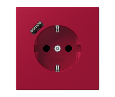Купить Розетка 2K+З USB Typ A Jung LC1520-18A229 Розетка 2K+З USB Typ A Jung LC1520-18A229