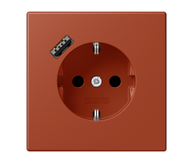 Купить Розетка 2K+З USB Typ A Jung LC1520-18A232 Розетка 2K+З USB Typ A Jung LC1520-18A232