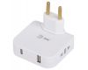 Разветвитель электрический Эра SPF-2-FL-USBC поворотный на 2 розетки + 2USB A+C 10А белый Б0069090