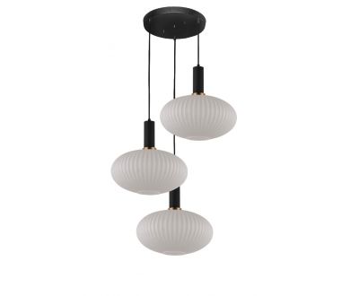 Купить Подвесной светильник Lumina Deco Floril LDP 1216-3 WT+BK Подвесной светильник Lumina Deco Floril LDP 1216-3 WT+BK