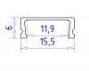 Алюминиевый накладной профиль Ambrella Light Alum Profile GP1700BK/BK