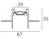 Шинопровод встраиваемый магнитный в тубусе Italline Kreator IT09-9021 black tube