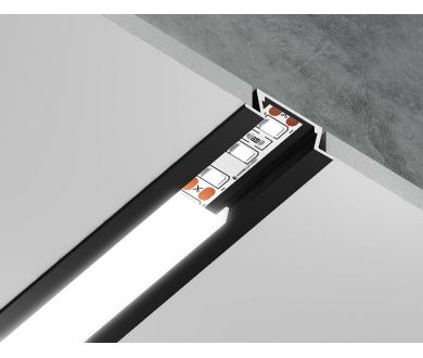 Купить Алюминиевый встраиваемый профиль Ambrella Light Alum Profile GP1001BK Алюминиевый встраиваемый профиль Ambrella Light Alum Profile GP1001BK