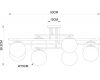 Потолочная люстра Arte Lamp Alcor A2224PL-8BK