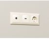 Комплект механизма TV розетки оконечной 50-870 MHz 1dB Ambrella Volt Alfa MA333010