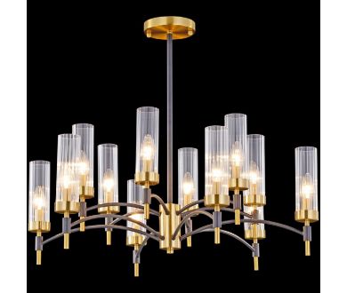 Купить Люстра на штанге Illumico IL5177-6+6PLS-29 BRASS TUBO Люстра на штанге Illumico IL5177-6+6PLS-29 BRASS TUBO