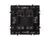 Механизм выключателя двухклавишный перекрёстный Arlight SWT-NOBE-MKX2-SFPL-CA (230V, 10A) (Кашемир) 061791