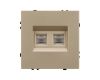 Механизм сдвоенной компьютерной розетки Arlight SCT-NOBE-MPC2-SFPL-GD (RJ-45, CAT6) 054314