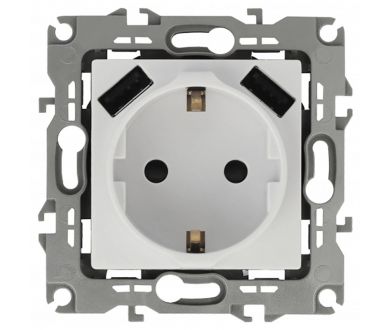 Купить Розетка Эра Elegance 2P+E 16A-250В с защитной шторкой и 2xUSB 5В-3А 14-4109-01 Б0047867 Розетка Эра Elegance 2P+E 16A-250В с защитной шторкой и 2xUSB 5В-3А 14-4109-01 Б0047867