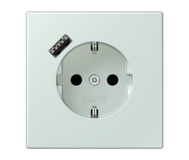 Купить Розетка 2K+З USB Typ A Jung LC1520-18A215 Розетка 2K+З USB Typ A Jung LC1520-18A215