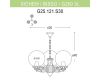 Уличный подвесной светильник Fumagalli Sichem/Bisso/G250 3L G25.120.S30.BZE27
