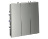 Выключатель трехклавишный Voltum S70 VLS030105 (сталь)