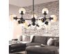 Люстра на штанге Lumina Deco Zodiak LDP 160-12 BK+TEA