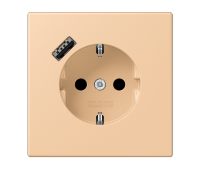 Купить Розетка 2K+З USB Typ A Jung LC1520-18A237 Розетка 2K+З USB Typ A Jung LC1520-18A237