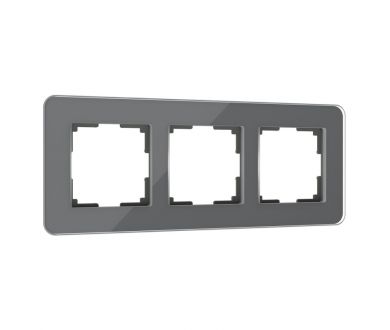 Купить Рамка из стекла на 3 поста Werkel Elite графит 4690389180774 W0032440 Рамка из стекла на 3 поста Werkel Elite графит 4690389180774 W0032440