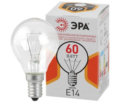 Купить Лампа накаливания Эра E14 60W ДШ 60-230-E14-CL Б0039138 Лампа накаливания Эра E14 60W ДШ 60-230-E14-CL Б0039138