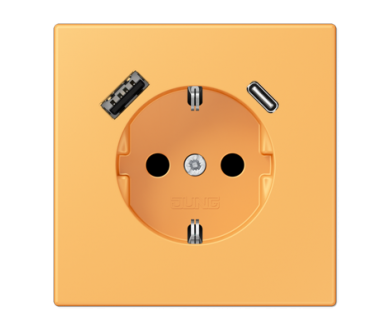 Купить Розетка 2K+З USB Typ AC Jung LC1520-15CA254 Розетка 2K+З USB Typ AC Jung LC1520-15CA254