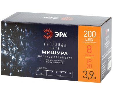 Купить Гирлянда мишура 220V холодный белый ЭРА ENIN - WC Б0047971 Гирлянда мишура 220V холодный белый ЭРА ENIN - WC Б0047971