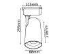 Трековый светильник Crystal Lux CLT 0.31 006 CLT 0.31 006 40W BL