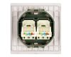 Розетка компьютерная 2-местная RJ-45 (механизм) Stekker Мия RST00-3111-08 50481