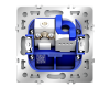 Розетка телевизионная встраиваемая Voltum S70 TV+RJ45 кат. 6, (белый матовый) VLS060702